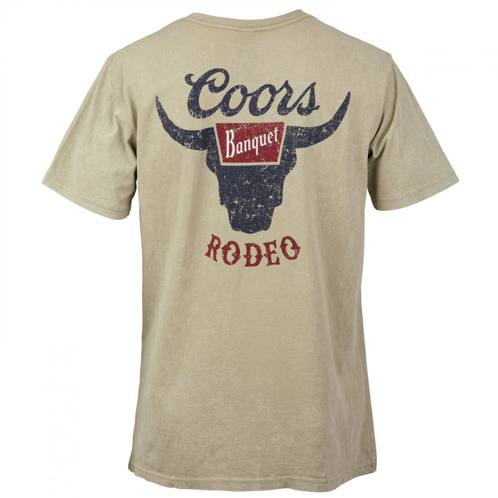 Coors Banquet Rodeo Mineral Wash Natural Beige T-Shirt Image 3