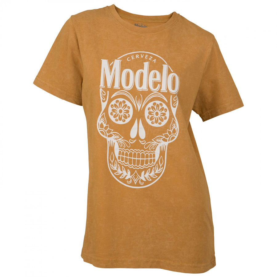 Modelo Especial Sugar Skull Logo Mineral Wash Womens T-Shirt Image 1