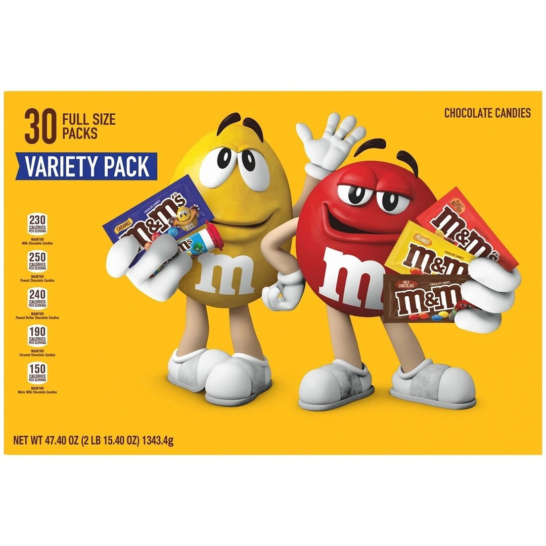 MandMS Chocolate Single Size Assorted Variety Box (30 Count) Image 2