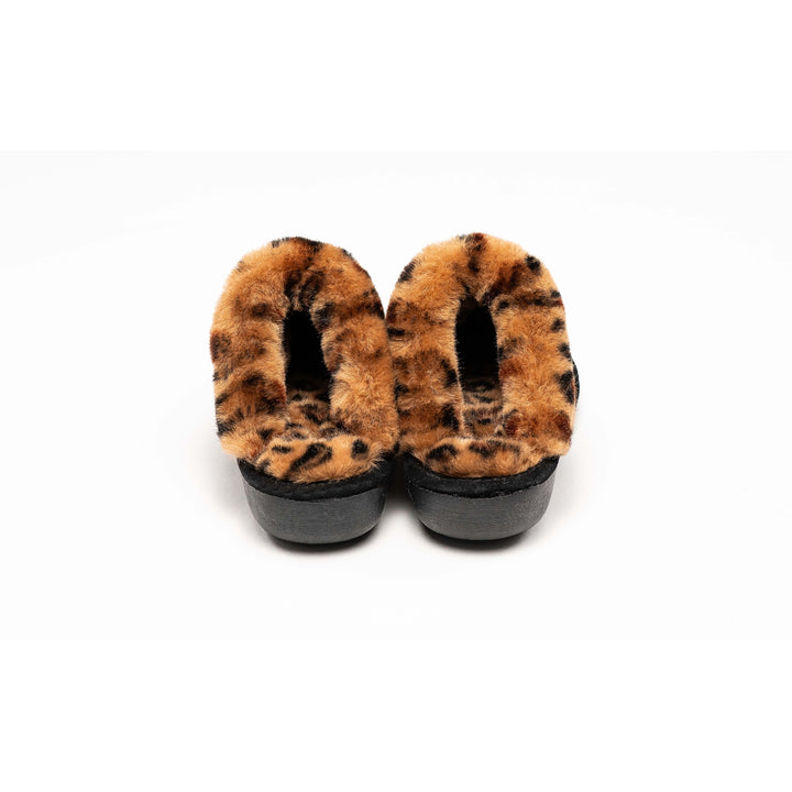 Natural Fashion Marilyn Suede Slippers Women 1-Piece Leopard Black 1 Inch Image 4