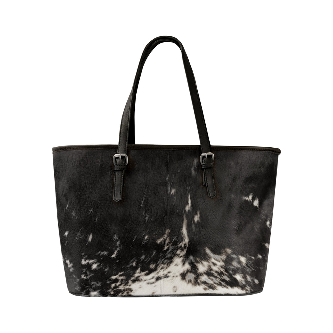 Natural Cowhide Tote Bag 15 Inch Fashion Classic 1-Piece Handmade Variation Image 1