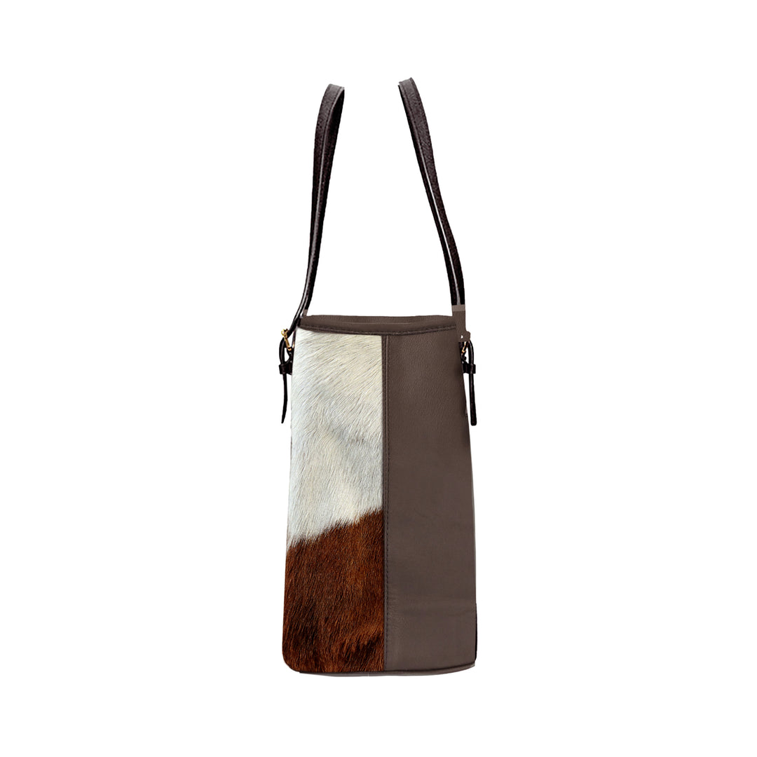 Natural Cowhide Tote Bag 15 Inch Fashion Classic 1-Piece Handmade Variation Image 9