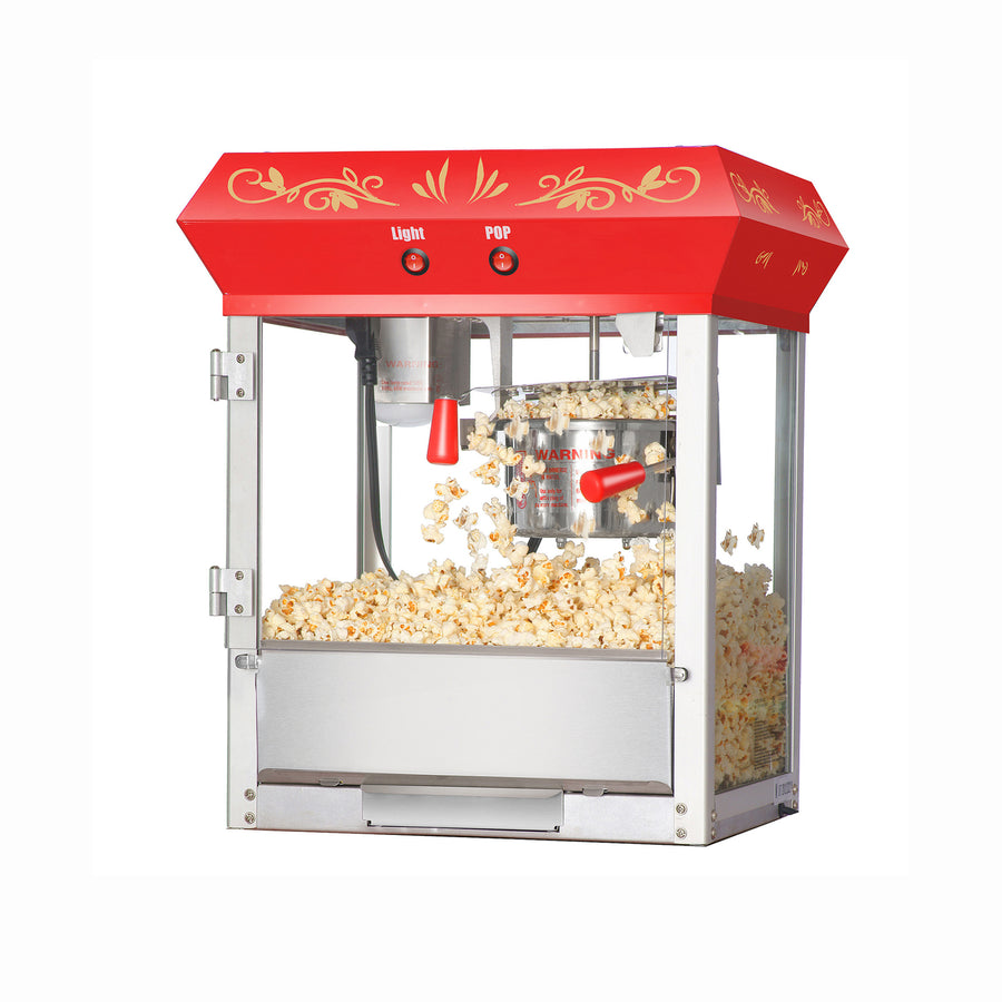 4oz Popcorn Machine Stainless KettleWarming DeckOld Maids DrawerRed Image 1
