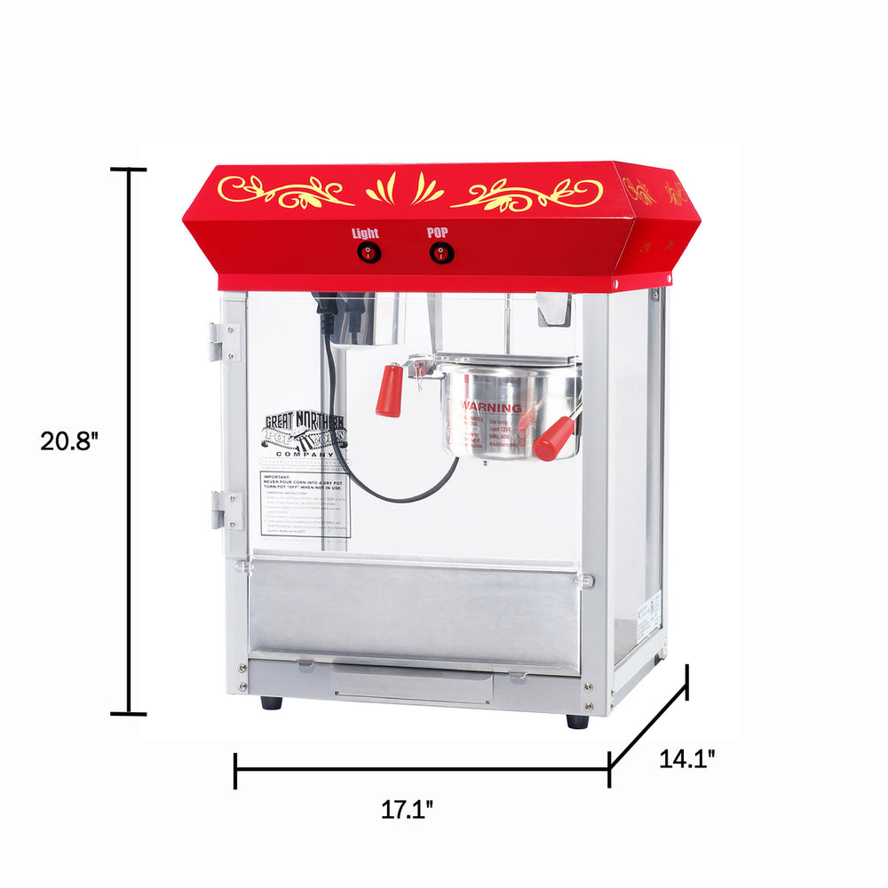 4oz Popcorn Machine Stainless KettleWarming DeckOld Maids DrawerRed Image 2