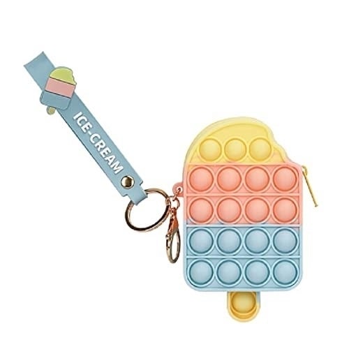 Bubble Popper Keychain Zipper Pouch Fidget Toy Pop Sensory Toy Image 1