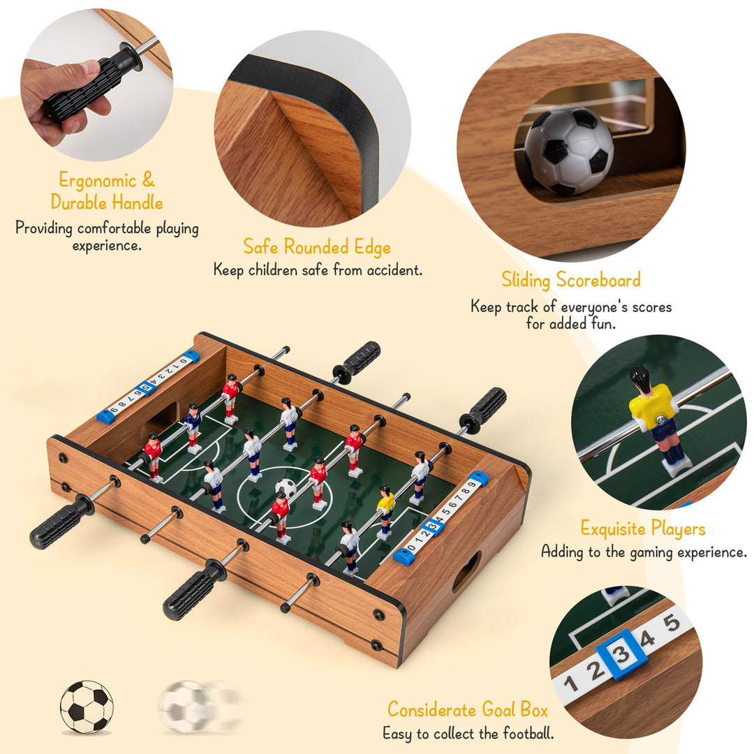 20 Foosball Table Mini Tabletop Soccer Game Christmas Gift Football Sports Image 7