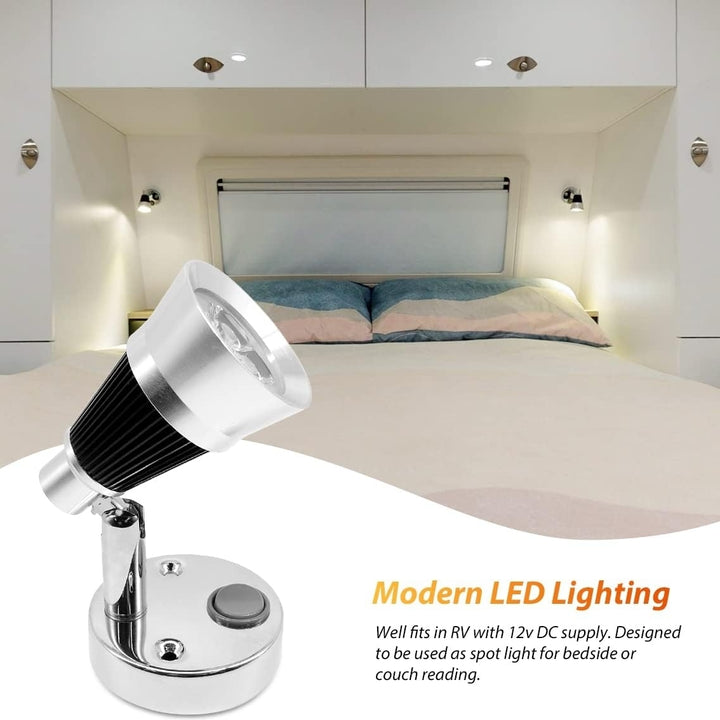 12V LED Bedside Reading Lamps For Rv Wall Light Warm White Image 7