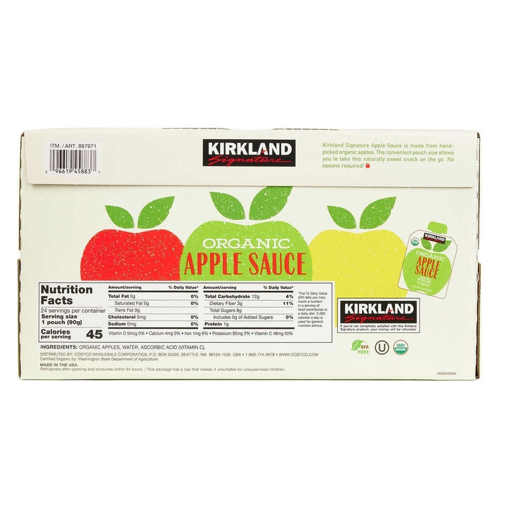 Kirkland Signature Organic Applesauce3.17 oz24-count Image 2