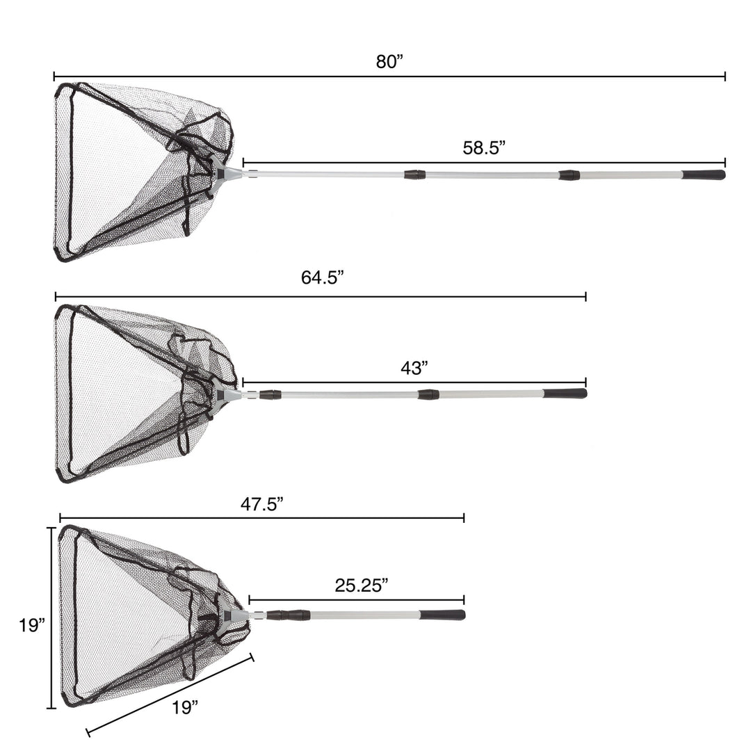 Fishing Net Telescoping Handle Collapsible and Adjustable Landing Net 80 Inch Image 2