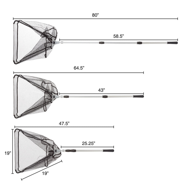 Fishing Net Telescoping Handle Collapsible and Adjustable Landing Net 80 Inch Image 2