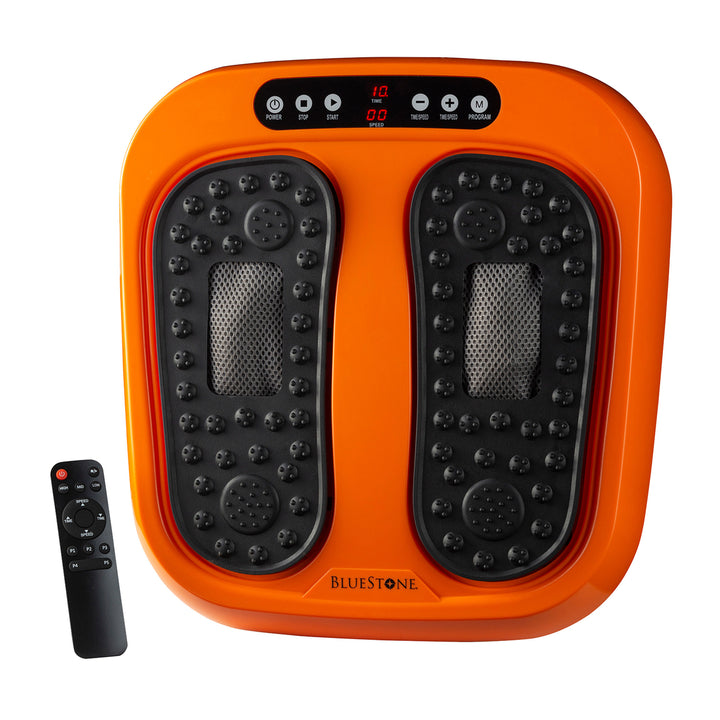 Foot Massager Vibrating Platform Rotating Acupressure for Feet Legs Orange Image 1