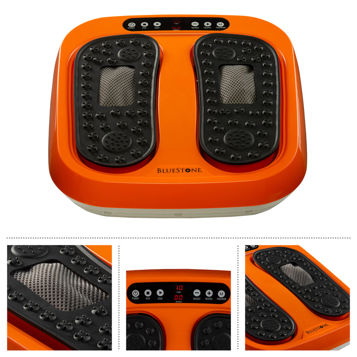 Foot Massager Vibrating Platform Rotating Acupressure for Feet Legs Orange Image 3