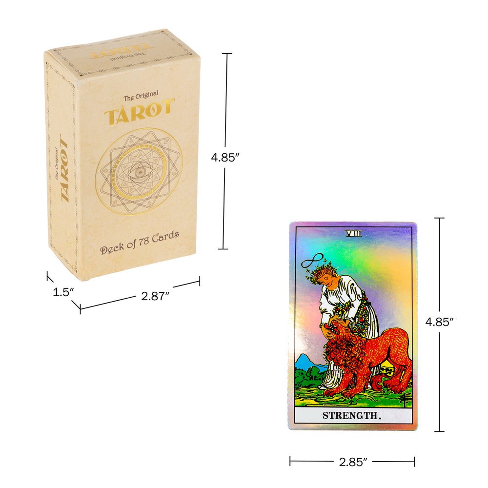 Holographic Tarot Cards with Guide Book 78 Card Oracle Deck Durable 350 GSM Image 2