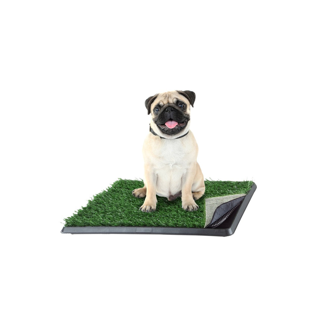 Artificial Grass Dog Pee Pad 6x20 Indoor Outdoor Training Potty Tray Green Image 1