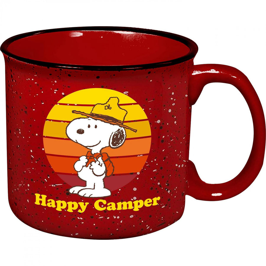 Peanuts Snoopy Happy Camper 20 oz Ceramic Camper Mug Image 1