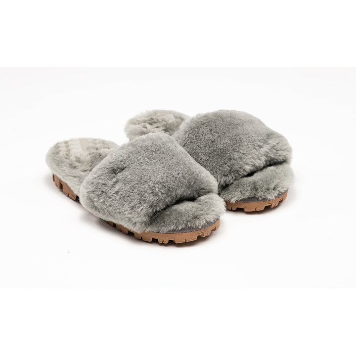 Natural Fashion Charlotte Suede Slippers Taupe 1-Piece 100% Sheepskin Women Image 7