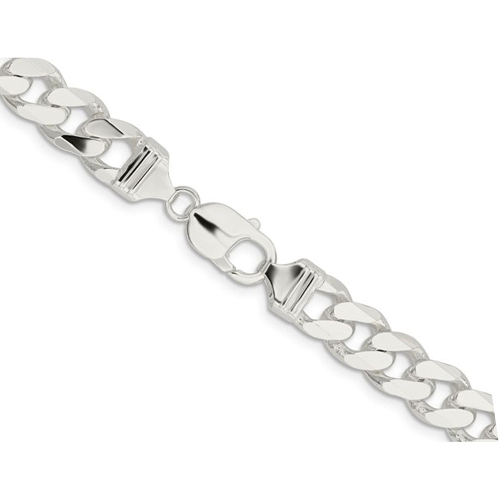 Curb Chain Necklace in Sterling Silver 18 Inches (11.0mm) Image 2