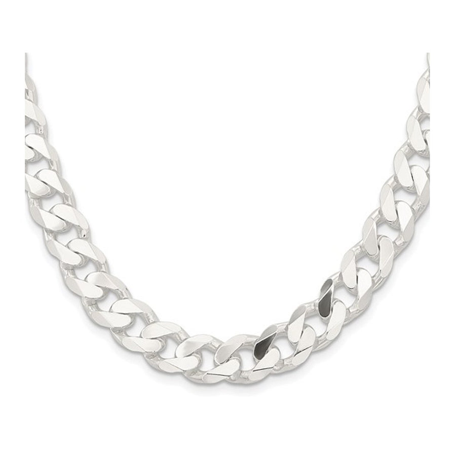 Curb Chain Necklace in Sterling Silver 18 Inches (11.0mm) Image 1