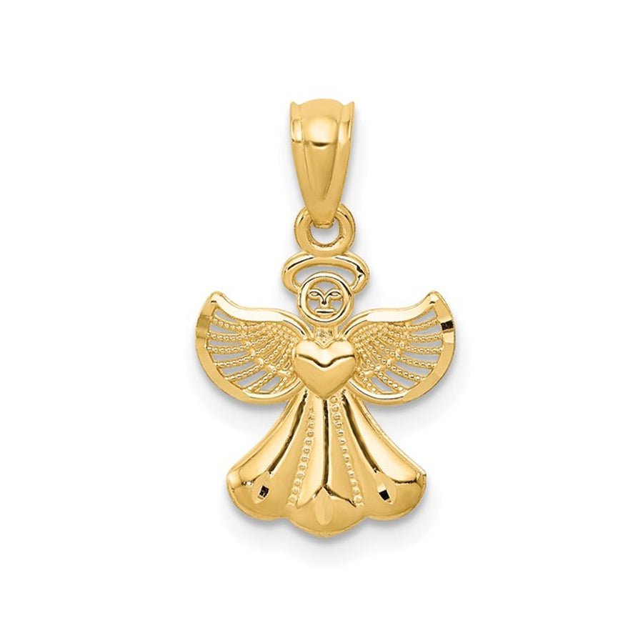 14K Yellow Gold Angel Charm Pendant Necklace (NO CHAIN) Image 1
