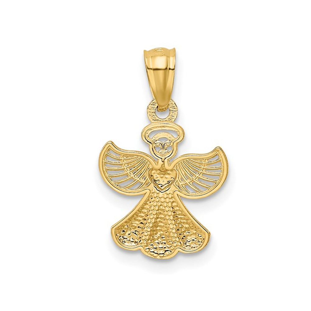 14K Yellow Gold Angel Charm Pendant Necklace (NO CHAIN) Image 2