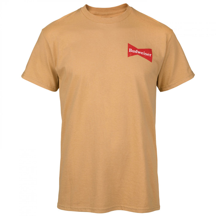 Budweiser King of Beers Retro Logo Front and Back Print T-Shirt Image 2