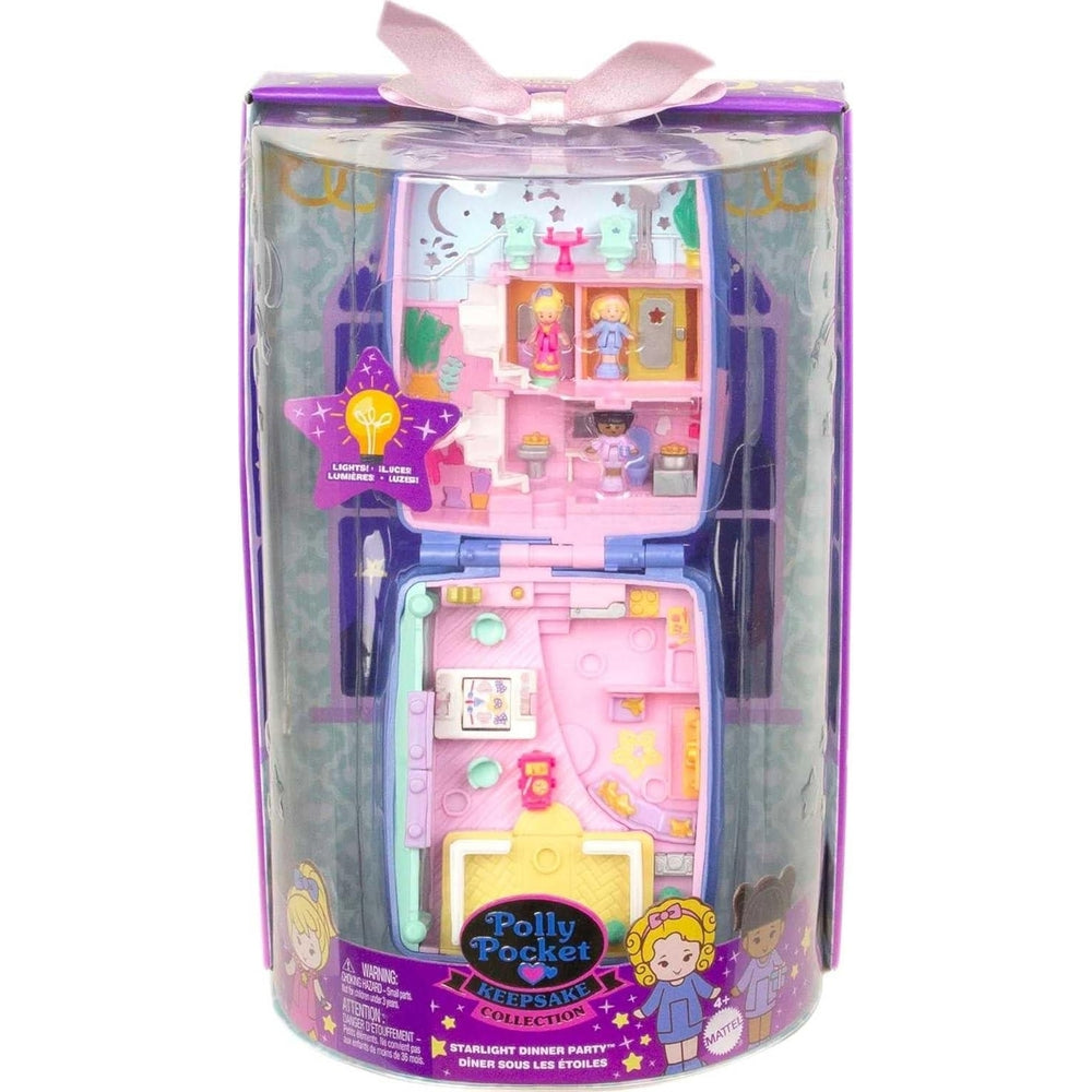 Polly Pocket Starlight Dinner Party Keepsake Collection Playset Dolls Mattel Image 2