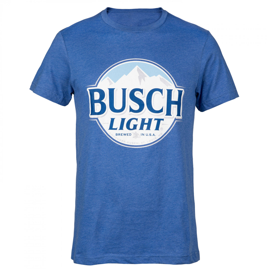 Busch Light Heather Blue Round Logo Tee Shirt Image 1