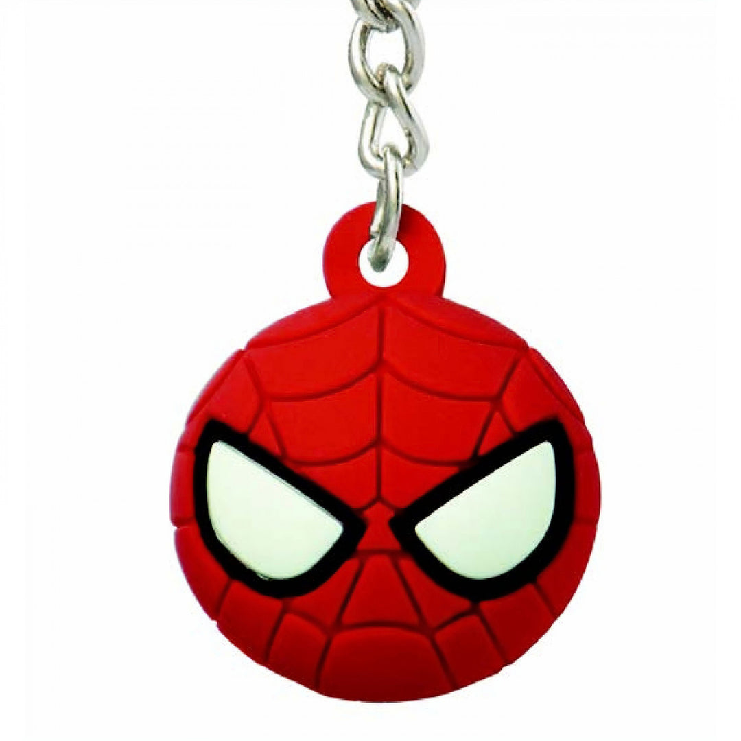 Spider-Man Mask 3D Foam Ball Keychain Image 1