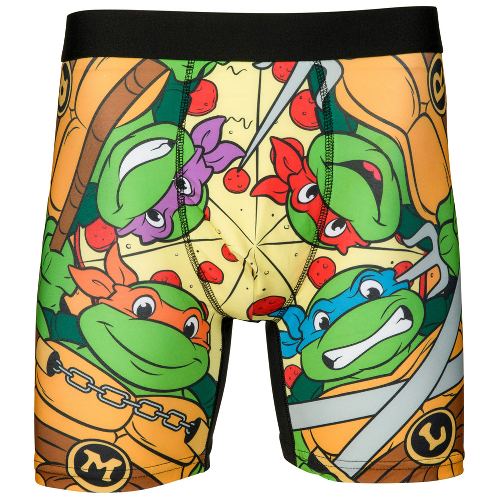 Teenage Mutant Ninja Turtles Pizza Boxer Briefs in Novelty Packaging Image 2