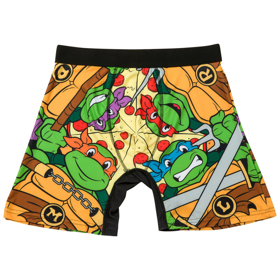 Teenage Mutant Ninja Turtles Pizza Boxer Briefs in Novelty Packaging Image 6