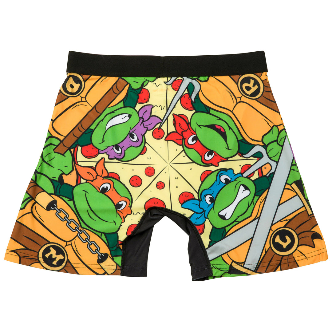 Teenage Mutant Ninja Turtles Pizza Boxer Briefs in Novelty Packaging Image 7