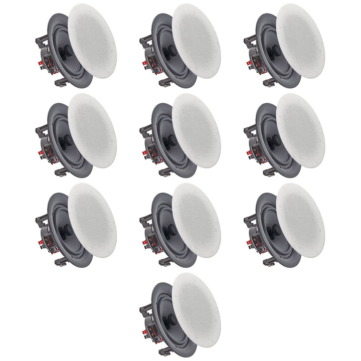 Set of (10) Vaiyer 6.5 Inch 8 Ohm 200 Watts Frameless Speakers Flush Mount in-Wall in-Ceiling 2-Way Mid Bass Woofer Image 1