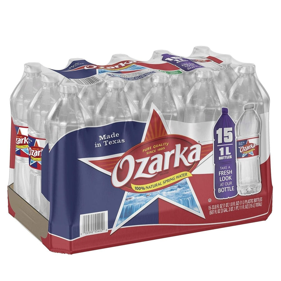 Ozarka Natural Spring Water 1L (Pack of 15) Image 1