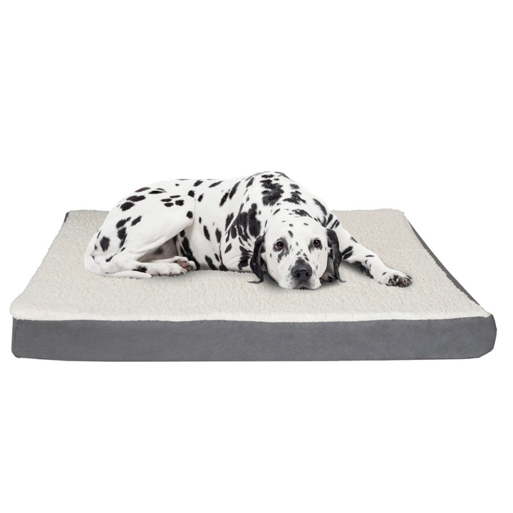Orthopedic Dog Bed Memory Foam Cozy Sherpa 44 x 35 x 4 Washable Cover XL Image 2