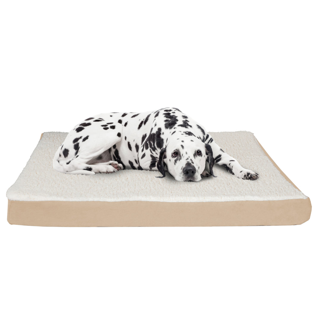 Orthopedic Dog Bed Memory Foam Cozy Sherpa 44 x 35 x 4 Washable Cover XL Image 3
