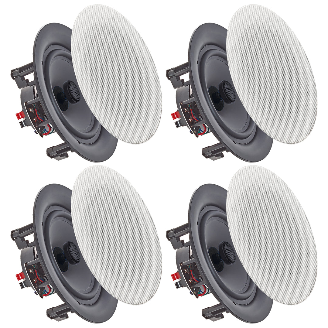 Set of (4) Vaiyer 6.5 Inch 8 Ohm 200 Watts Frameless Speakers Flush Mount in-Wall in-Ceiling 2-Way Mid Bass Woofer Image 1