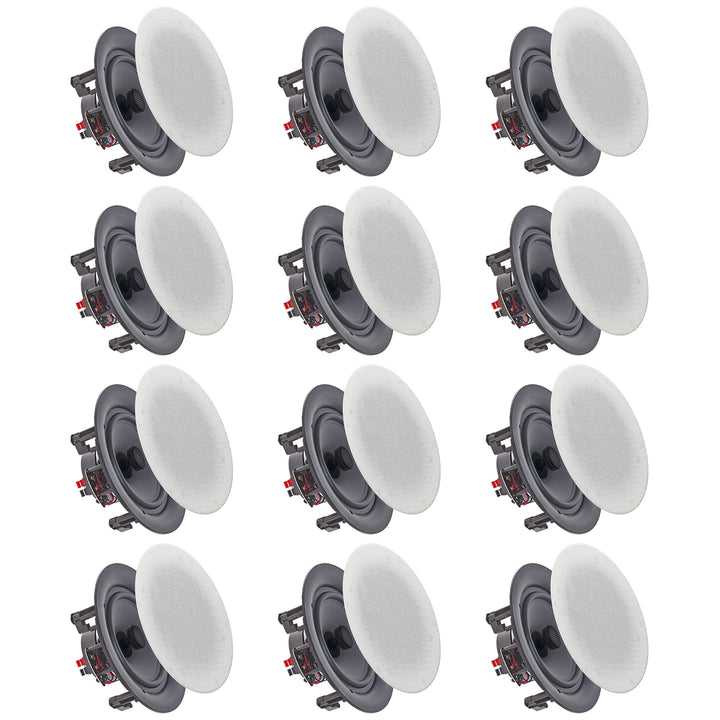 Set of (12) Vaiyer 5.25 Inch 8 Ohm 175 Watts Frameless SpeakersFlush Mount in-Wall in-Ceiling 2-Way Mid Bass Woofer Image 1