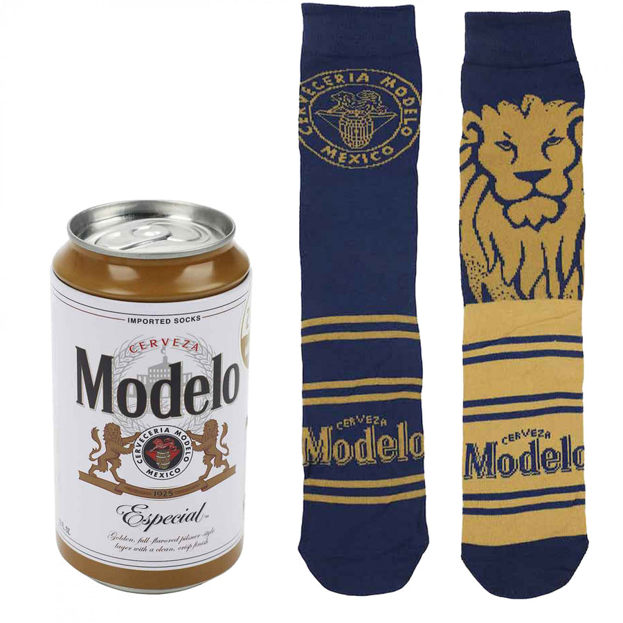 Modelo Especial 2-Pairs of Crew Socks in Beer Can Set Image 1