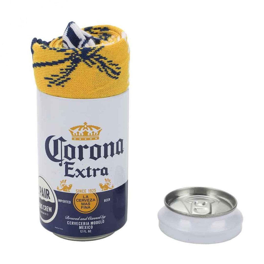 Corona Extra 2-Pairs of Crew Socks in Beer Can Set Image 4