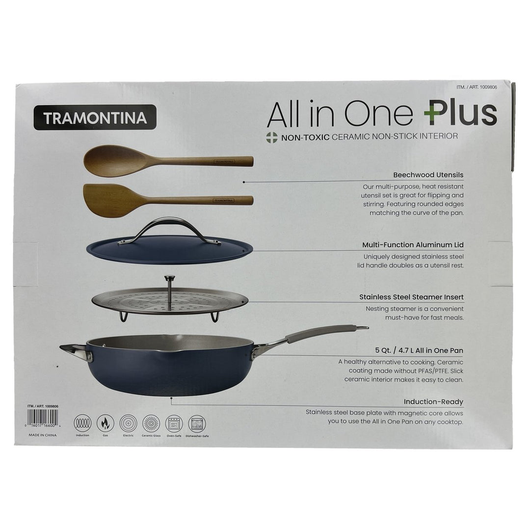 Tramontina 5-Quart All-in-One Pan Blue Image 2