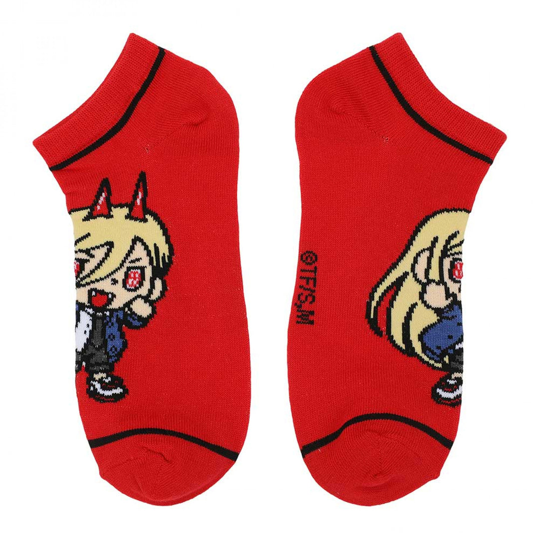 Chainsaw Man Chibi Characters 5-Pair Pack of Ankle Socks Image 8