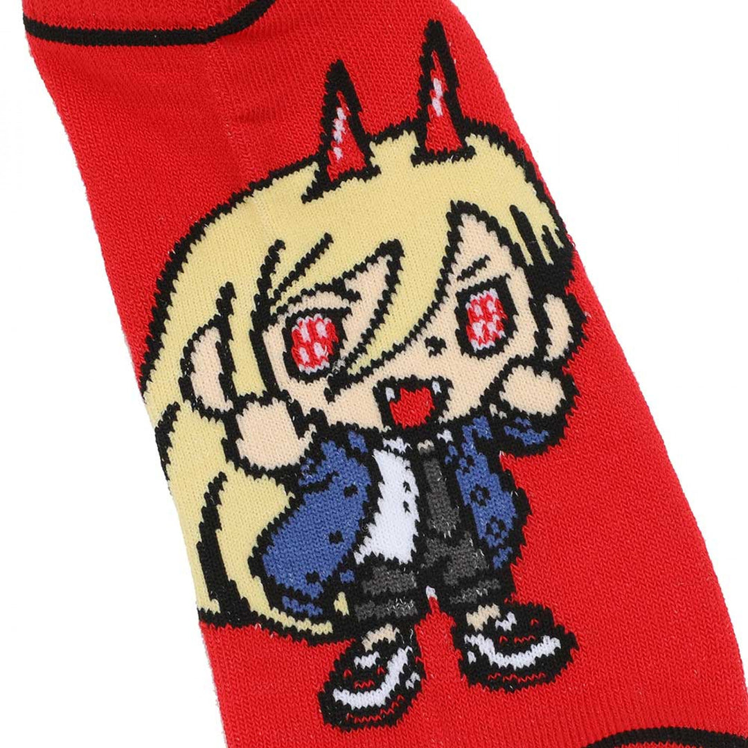 Chainsaw Man Chibi Characters 5-Pair Pack of Ankle Socks Image 9