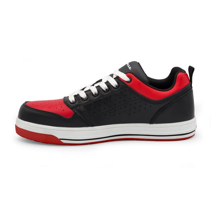 AIRWALK SAFETY Mens Arena Composite Toe EH Work Shoe Black/Red - AW6402  BLACK/RED/WHITE Image 3