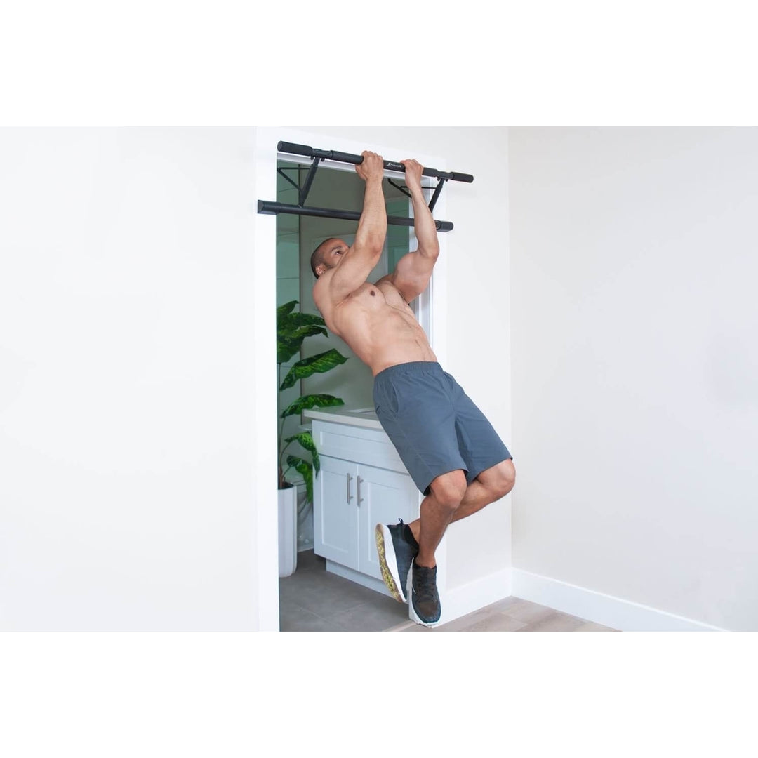 ProsourceFit Foldable Doorway Pull Up Bar Steel 27-36.5 Inch Adjustable 440 lb Image 1