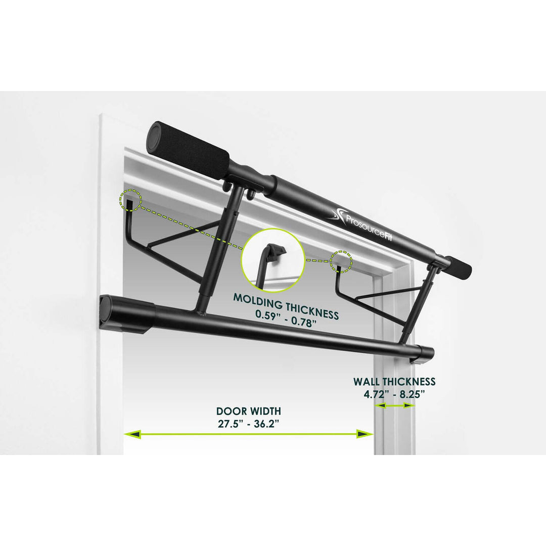 ProsourceFit Foldable Doorway Pull Up Bar Steel 27-36.5 Inch Adjustable 440 lb Image 7