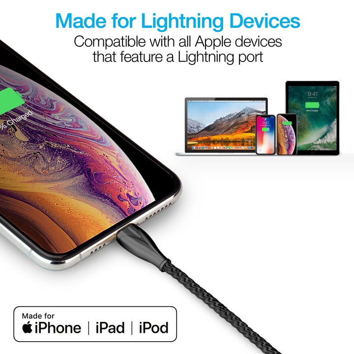 Naztech Elite Series MFI Lightning Metal Cable 4ft Image 3