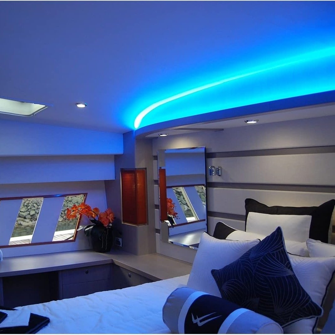 72inch Blue LED Interior Light Strip 12V Dimmable Tape Light for RV Kitchen Ceiling Image 7