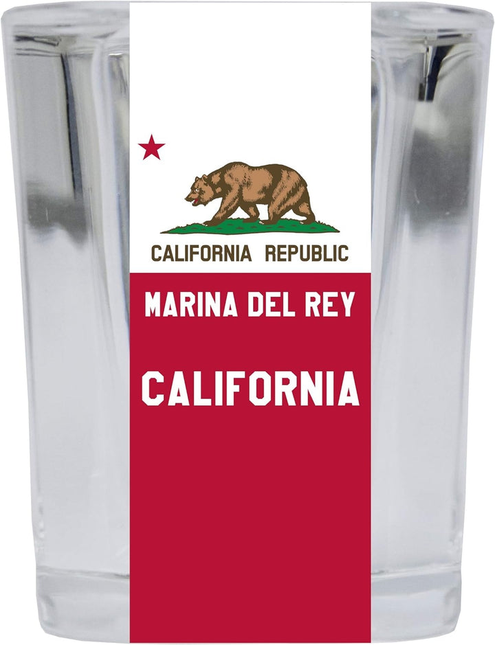 Marina Del Rey California 12 pack Square Shot Glass 1.5 oz Image 3