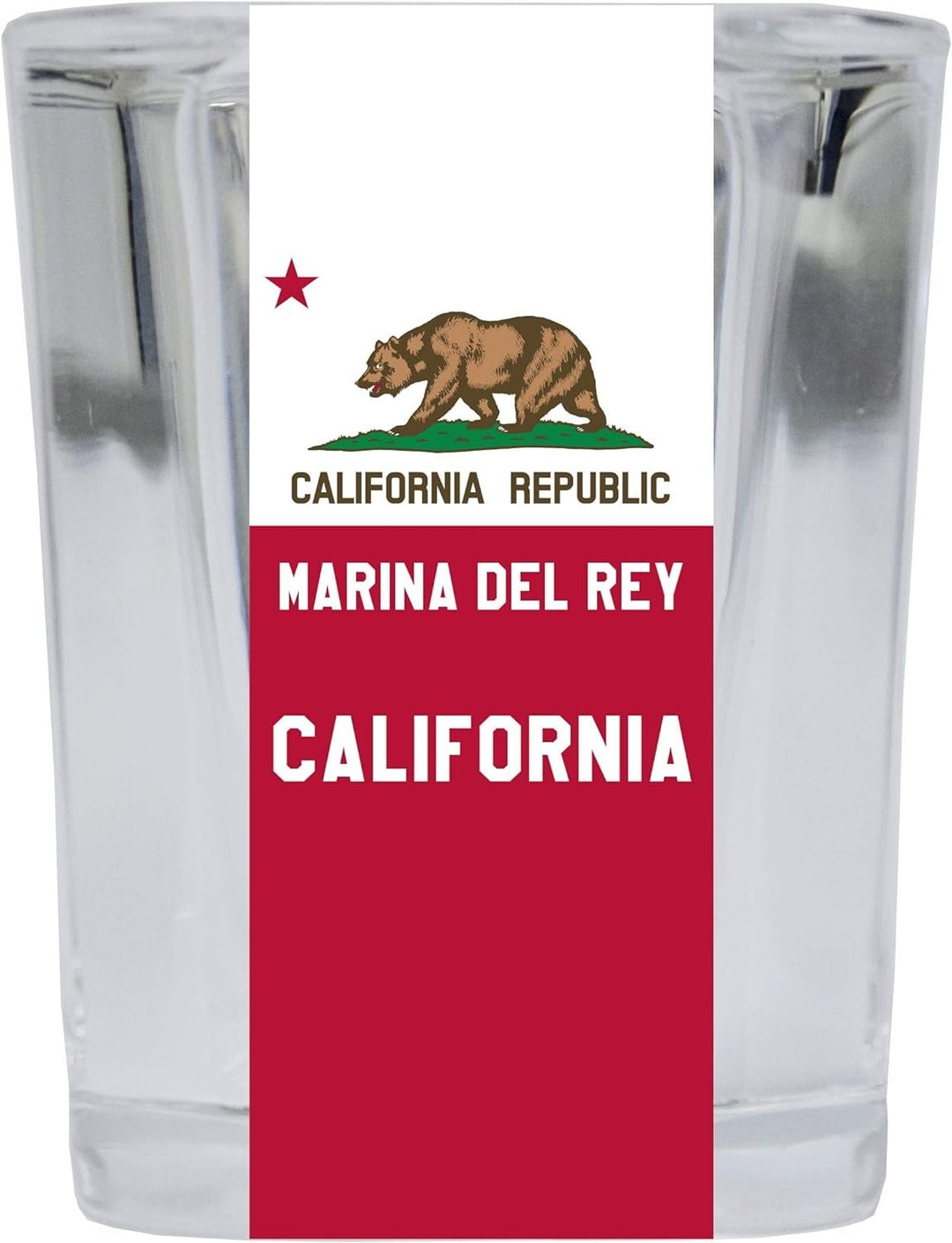 Marina Del Rey California 12 pack Square Shot Glass 1.5 oz Image 1