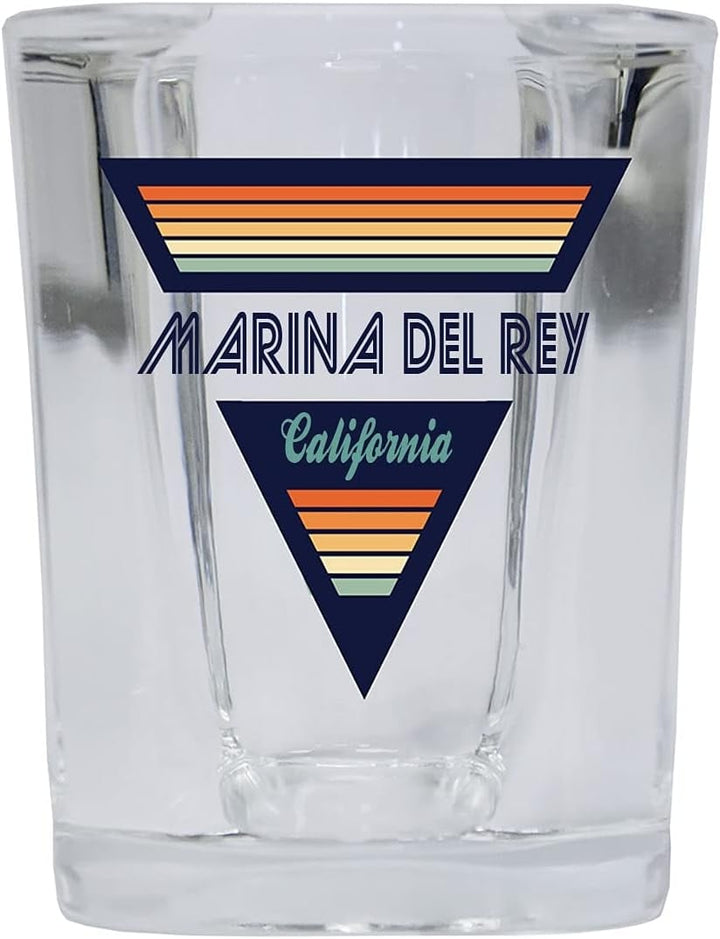 Marina Del Rey California 12 pack Square Shot Glass 1.5 oz Image 1